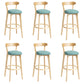 Tabouret de bar en bois de tabouret de comptoir de dossier sans bras industriel avec pédale pour café