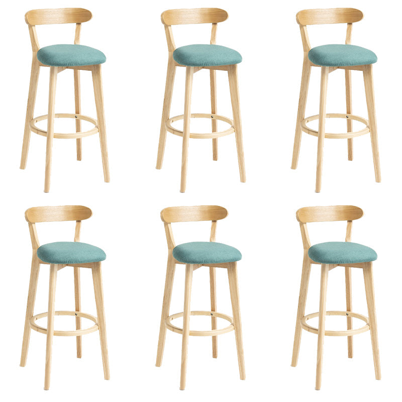 Tabouret de bar en bois de tabouret de comptoir de dossier sans bras industriel avec pédale pour café