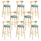 Tabouret de bar en bois de tabouret de comptoir de dossier sans bras industriel avec pédale pour café