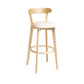 Tabouret de bar en bois de tabouret de comptoir de dossier sans bras industriel avec pédale pour café
