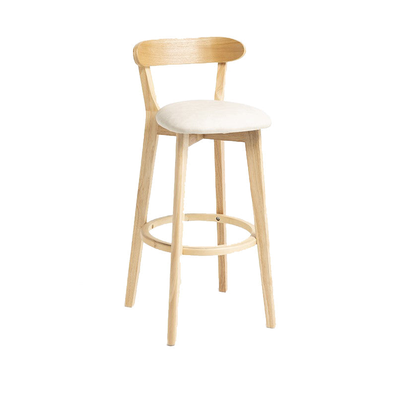 Tabouret de bar en bois de tabouret de comptoir de dossier sans bras industriel avec pédale pour café