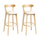 Tabouret de bar en bois de tabouret de comptoir de dossier sans bras industriel avec pédale pour café