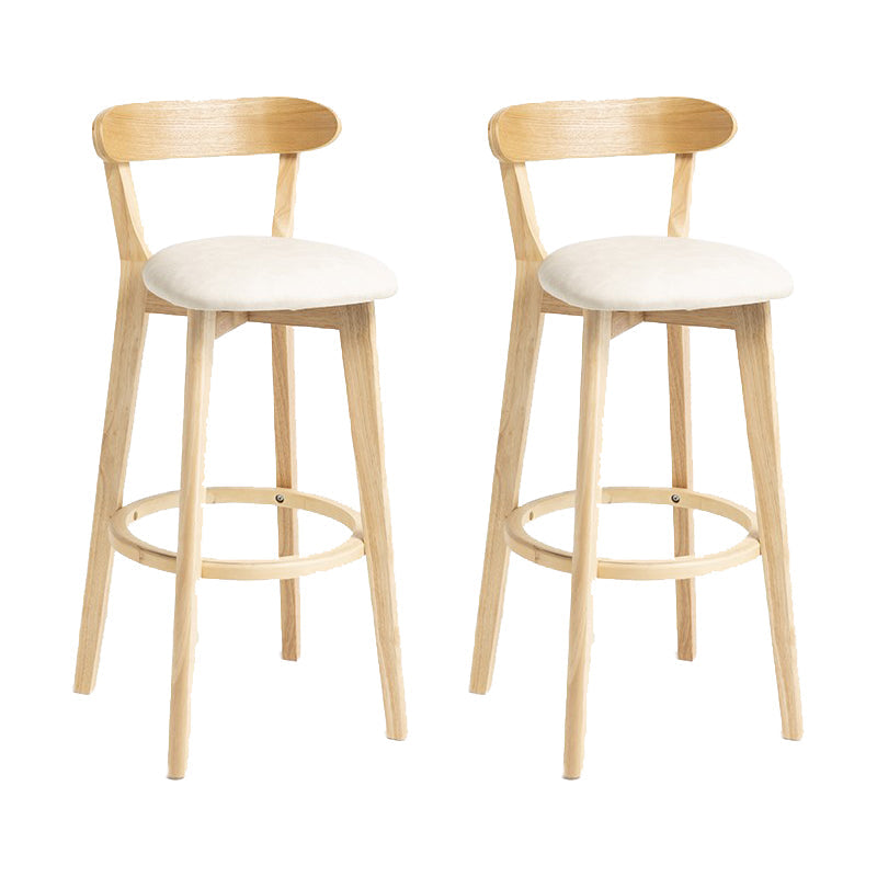 Tabouret de bar en bois de tabouret de comptoir de dossier sans bras industriel avec pédale pour café