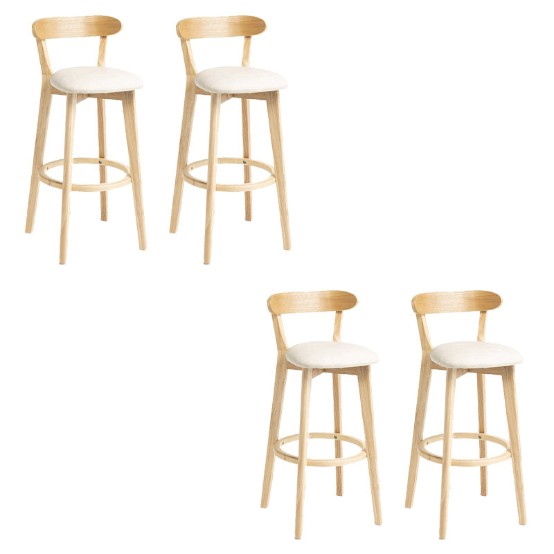 Tabouret de bar en bois de tabouret de comptoir de dossier sans bras industriel avec pédale pour café