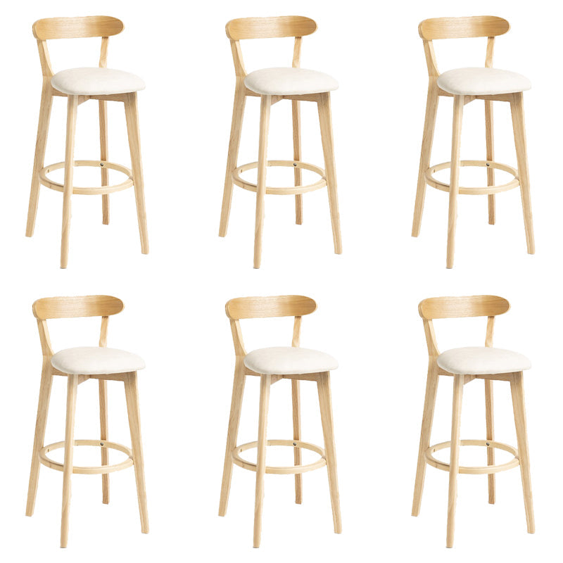 Tabouret de bar en bois de tabouret de comptoir de dossier sans bras industriel avec pédale pour café