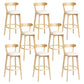 Tabouret de bar en bois de tabouret de comptoir de dossier sans bras industriel avec pédale pour café