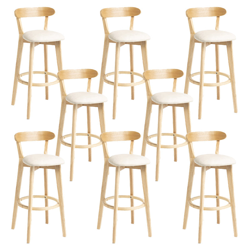 Tabouret de bar en bois de tabouret de comptoir de dossier sans bras industriel avec pédale pour café