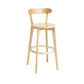 Tabouret de bar en bois de tabouret de comptoir de dossier sans bras industriel avec pédale pour café