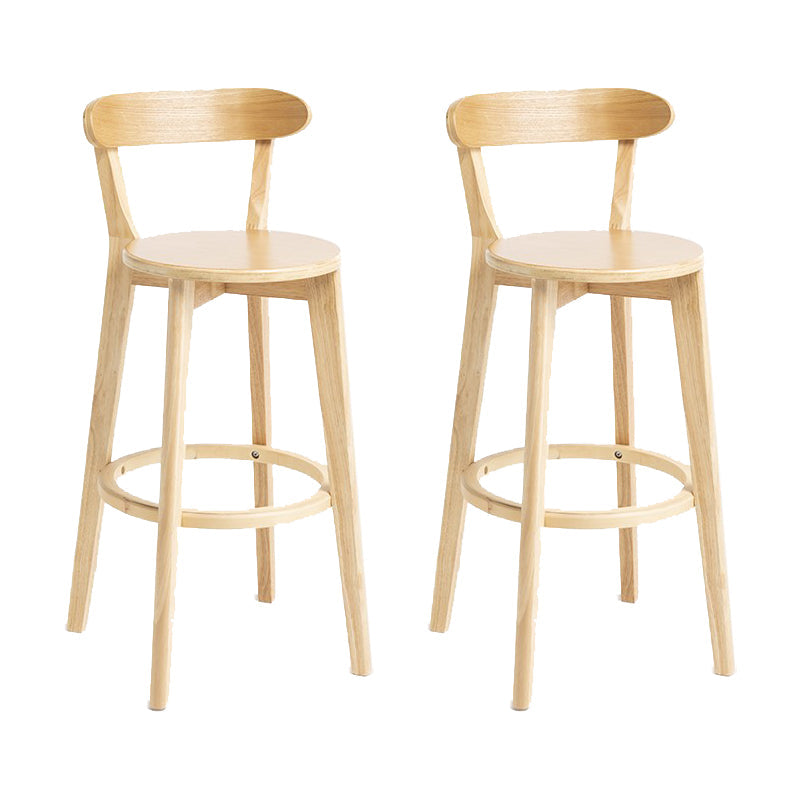 Tabouret de bar en bois de tabouret de comptoir de dossier sans bras industriel avec pédale pour café