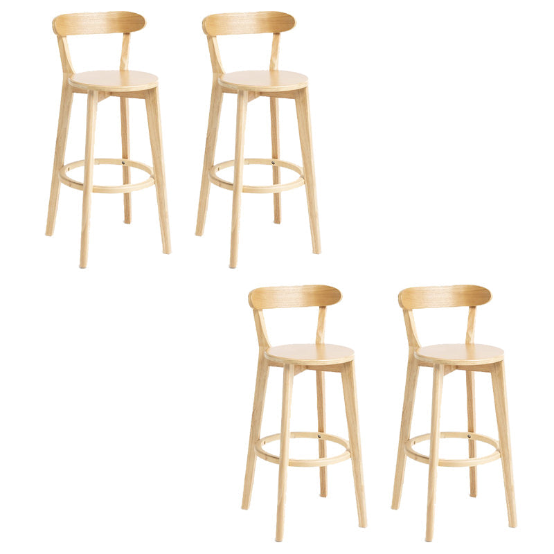 Tabouret de bar en bois de tabouret de comptoir de dossier sans bras industriel avec pédale pour café