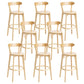 Tabouret de bar en bois de tabouret de comptoir de dossier sans bras industriel avec pédale pour café