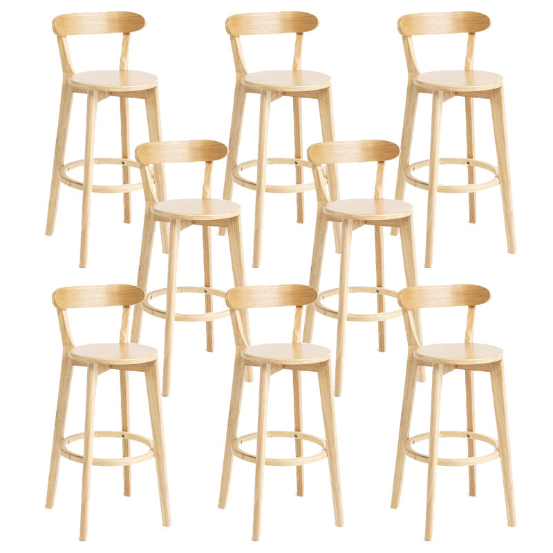 Tabouret de bar en bois de tabouret de comptoir de dossier sans bras industriel avec pédale pour café