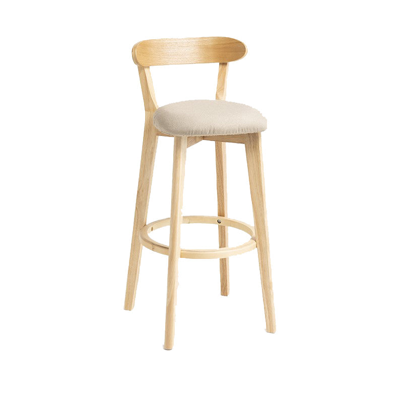Tabouret de bar en bois de tabouret de comptoir de dossier sans bras industriel avec pédale pour café