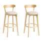 Tabouret de bar en bois de tabouret de comptoir de dossier sans bras industriel avec pédale pour café