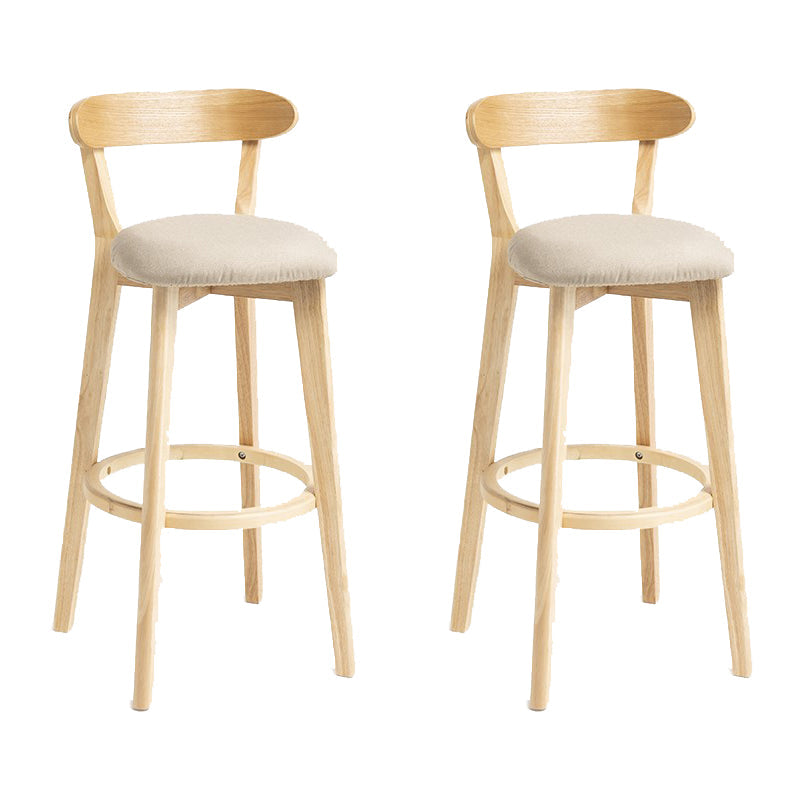 Tabouret de bar en bois de tabouret de comptoir de dossier sans bras industriel avec pédale pour café