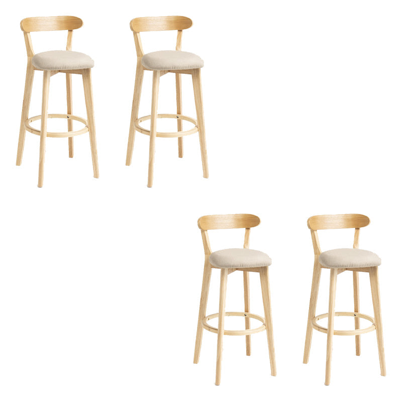 Tabouret de bar en bois de tabouret de comptoir de dossier sans bras industriel avec pédale pour café