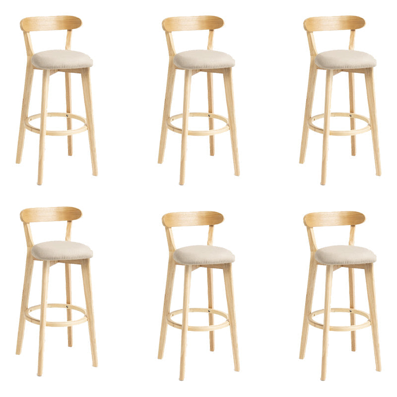 Tabouret de bar en bois de tabouret de comptoir de dossier sans bras industriel avec pédale pour café