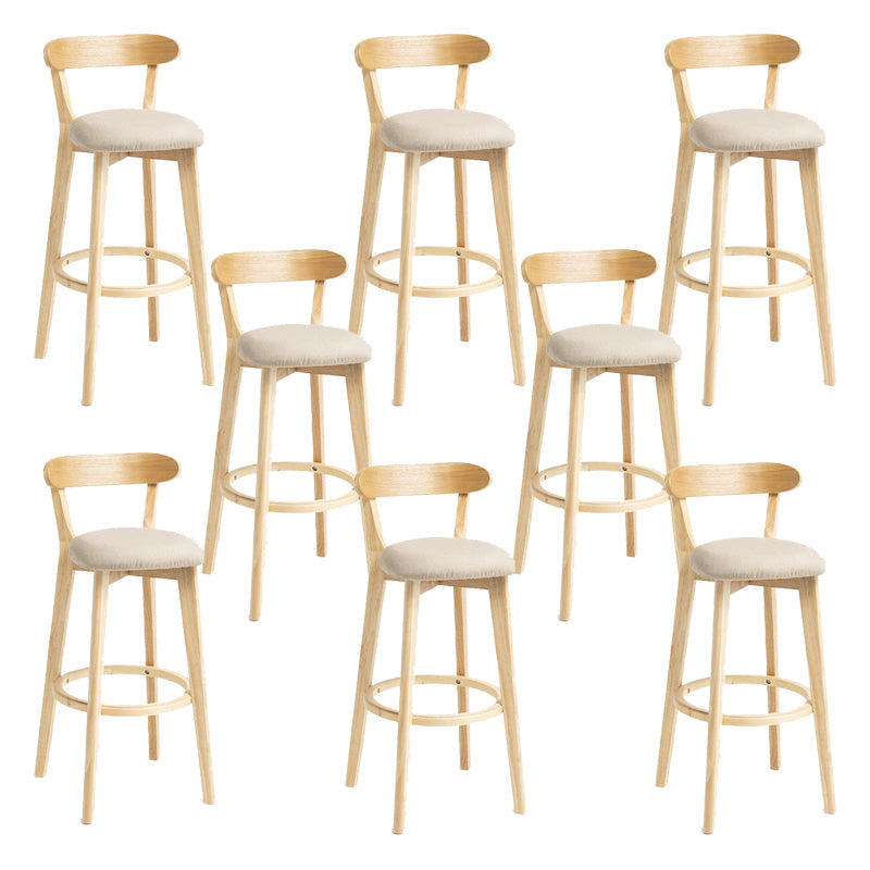 Tabouret de bar en bois de tabouret de comptoir de dossier sans bras industriel avec pédale pour café