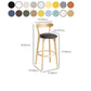 Tabouret de bar en bois de tabouret de comptoir de dossier sans bras industriel avec pédale pour café
