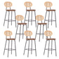Contemporary Low Back Dining Stool Armless Bar Stools with Cushion