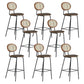 Contemporary Low Back Dining Stool Armless Bar Stools with Cushion