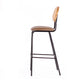 Contemporary Low Back Dining Stool Armless Bar Stools with Cushion