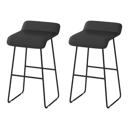 Leather Bar Stool Modern Backless Counter Stool for Home Use