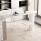 Leather Bar Stool Modern Backless Counter Stool for Home Use