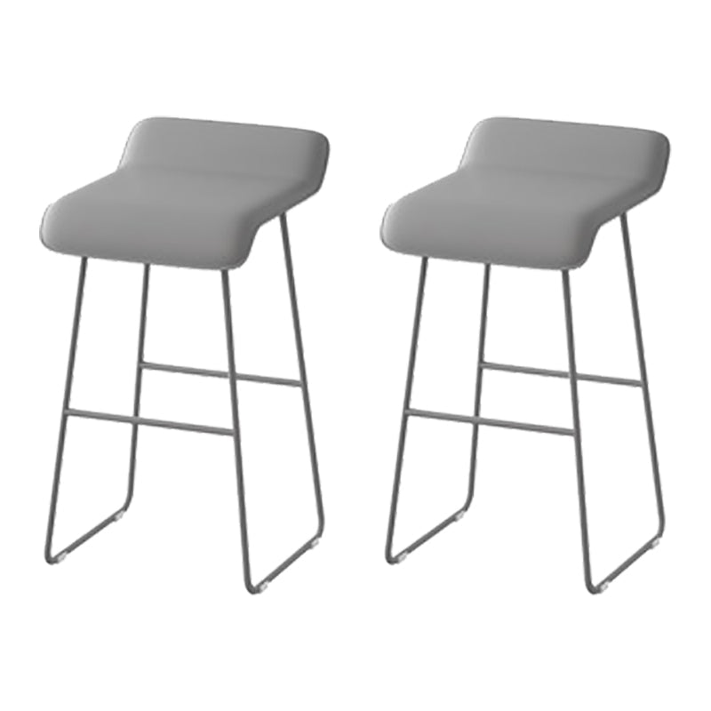 Leather Bar Stool Modern Backless Counter Stool for Home Use