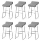 Leather Bar Stool Modern Backless Counter Stool for Home Use