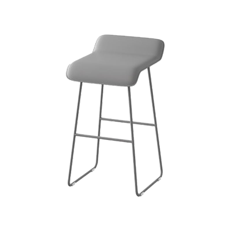 Leather Bar Stool Modern Backless Counter Stool for Home Use