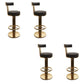 Leather Bar Stool Adjustable Height Counter Stool for Bristol Black 4 Piece Set Clearhalo 'Bar Furniture' 'Bar Stools' 'bar_stools' 'furn' 'furn_bar_stools' 'Furniture' 'Kitchen & Dining Furniture' 6594257