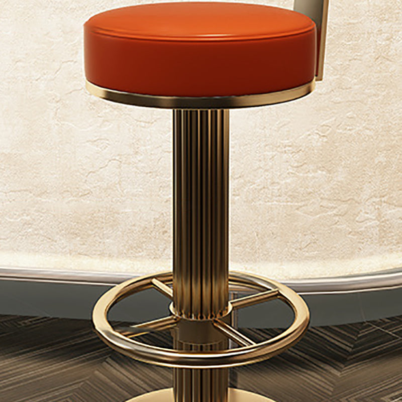 Leather Bar Stool Adjustable Height Counter Stool for Bristol Clearhalo 'Bar Furniture' 'Bar Stools' 'bar_stools' 'furn' 'furn_bar_stools' 'Furniture' 'Kitchen & Dining Furniture' 6594263