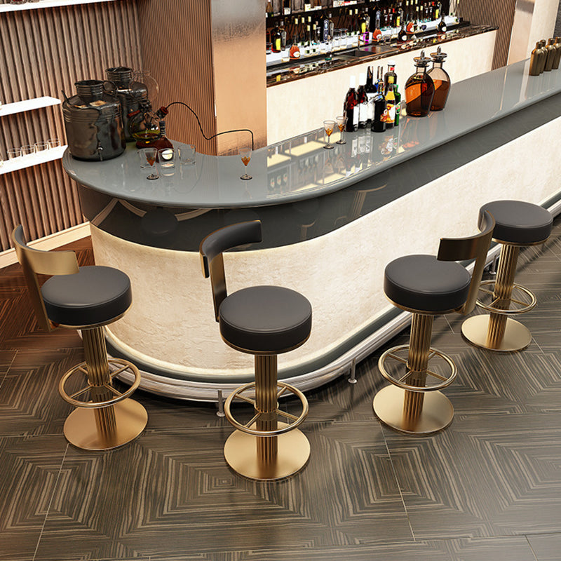 Leather Bar Stool Adjustable Height Counter Stool for Bristol Clearhalo 'Bar Furniture' 'Bar Stools' 'bar_stools' 'furn' 'furn_bar_stools' 'Furniture' 'Kitchen & Dining Furniture' 6594268