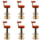 Leather Bar Stool Adjustable Height Counter Stool for Bristol Orange 6 Piece Set Clearhalo 'Bar Furniture' 'Bar Stools' 'bar_stools' 'furn' 'furn_bar_stools' 'Furniture' 'Kitchen & Dining Furniture' 6594269