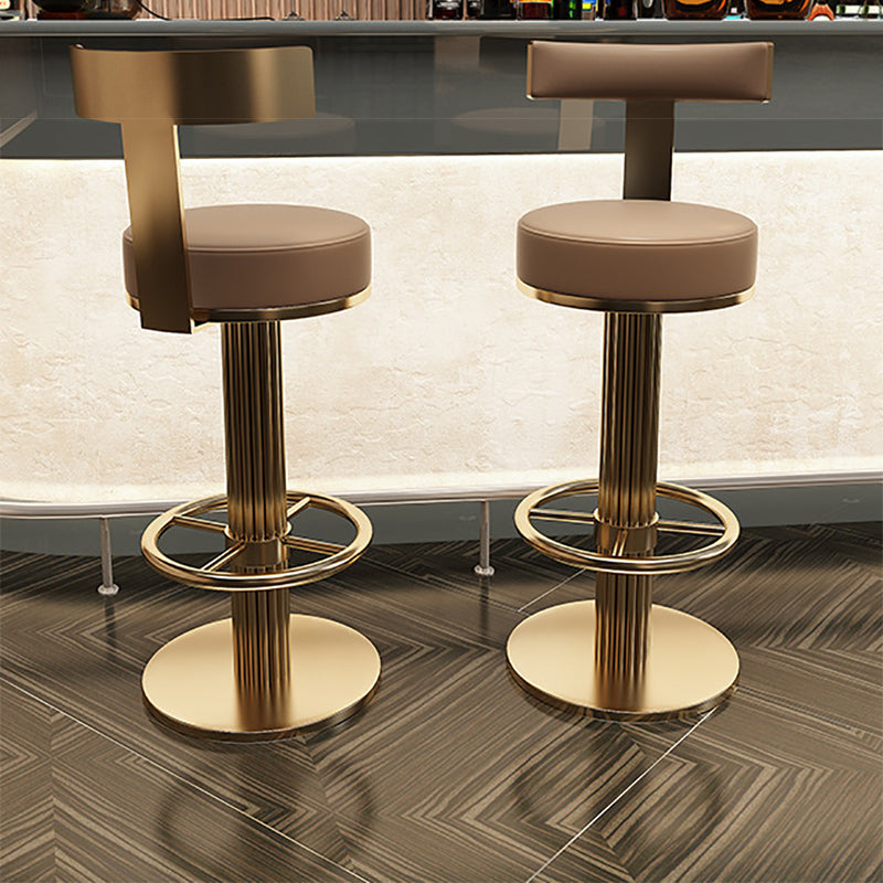 Leather Bar Stool Adjustable Height Counter Stool for Bristol Clearhalo 'Bar Furniture' 'Bar Stools' 'bar_stools' 'furn' 'furn_bar_stools' 'Furniture' 'Kitchen & Dining Furniture' 6594270