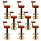 Leather Bar Stool Adjustable Height Counter Stool for Bristol Orange 8 Piece Set Clearhalo 'Bar Furniture' 'Bar Stools' 'bar_stools' 'furn' 'furn_bar_stools' 'Furniture' 'Kitchen & Dining Furniture' 6594271