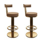 Leather Bar Stool Adjustable Height Counter Stool for Bristol Khaki 2 Piece Set Clearhalo 'Bar Furniture' 'Bar Stools' 'bar_stools' 'furn' 'furn_bar_stools' 'Furniture' 'Kitchen & Dining Furniture' 6594273