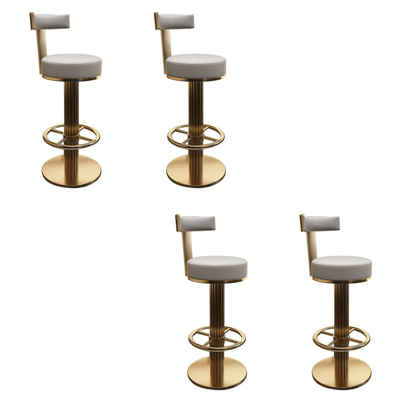 Leather Bar Stool Adjustable Height Counter Stool for Bristol Light Gray 4 Piece Set Clearhalo 'Bar Furniture' 'Bar Stools' 'bar_stools' 'furn' 'furn_bar_stools' 'Furniture' 'Kitchen & Dining Furniture' 6594278