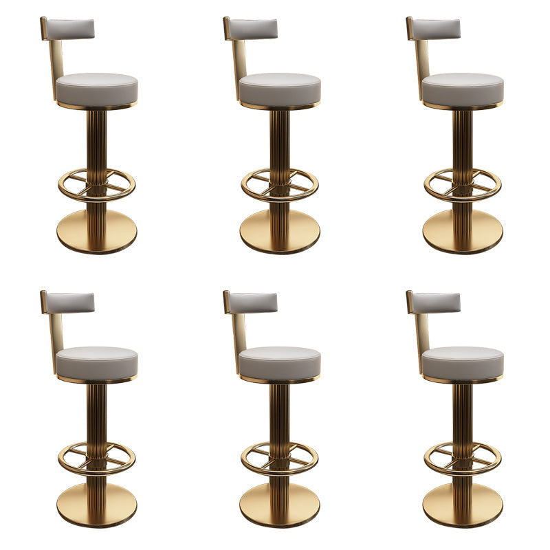 Leather Bar Stool Adjustable Height Counter Stool for Bristol Light Gray 6 Piece Set Clearhalo 'Bar Furniture' 'Bar Stools' 'bar_stools' 'furn' 'furn_bar_stools' 'Furniture' 'Kitchen & Dining Furniture' 6594279