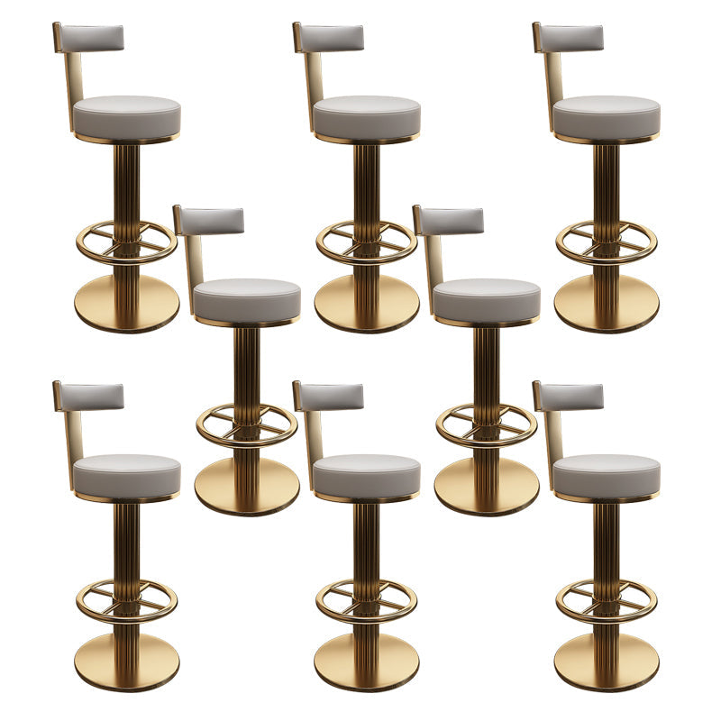 Leather Bar Stool Adjustable Height Counter Stool for Bristol Light Gray 8 Piece Set Clearhalo 'Bar Furniture' 'Bar Stools' 'bar_stools' 'furn' 'furn_bar_stools' 'Furniture' 'Kitchen & Dining Furniture' 6594280