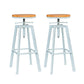 Industrial Elevatable Backless Counter Stool Iron Bar Stool with Pedal for Bar White 2 Piece Set Clearhalo 'Bar Furniture' 'Bar Stools' 'bar_stools' 'furn' 'furn_bar_stools' 'Furniture' 'Kitchen & Dining Furniture' 6594299