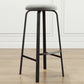Modern Stackable Armless Counter Stool Iron Bar Stool with Cushion and Pedal for Cafe Grey 1 Piece Clearhalo 'Bar Furniture' 'Bar Stools' 'bar_stools' 'furn' 'furn_bar_stools' 'Furniture' 'Kitchen & Dining Furniture' 6594354