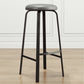 Modern Stackable Armless Counter Stool Iron Bar Stool with Cushion and Pedal for Cafe Light Gray 1 Piece Clearhalo 'Bar Furniture' 'Bar Stools' 'bar_stools' 'furn' 'furn_bar_stools' 'Furniture' 'Kitchen & Dining Furniture' 6594362