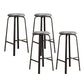 Modern Stackable Armless Counter Stool Iron Bar Stool with Cushion and Pedal for Cafe Light Gray 4 Piece Set Clearhalo 'Bar Furniture' 'Bar Stools' 'bar_stools' 'furn' 'furn_bar_stools' 'Furniture' 'Kitchen & Dining Furniture' 6594364