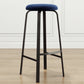 Modern Stackable Armless Counter Stool Iron Bar Stool with Cushion and Pedal for Cafe Royal Blue 1 Piece Clearhalo 'Bar Furniture' 'Bar Stools' 'bar_stools' 'furn' 'furn_bar_stools' 'Furniture' 'Kitchen & Dining Furniture' 6594387