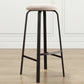Modern Stackable Armless Counter Stool Iron Bar Stool with Cushion and Pedal for Cafe Off-White 1 Piece Clearhalo 'Bar Furniture' 'Bar Stools' 'bar_stools' 'furn' 'furn_bar_stools' 'Furniture' 'Kitchen & Dining Furniture' 6594397