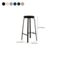 Modern Stackable Armless Counter Stool Iron Bar Stool with Cushion and Pedal for Cafe Clearhalo 'Bar Furniture' 'Bar Stools' 'bar_stools' 'furn' 'furn_bar_stools' 'Furniture' 'Kitchen & Dining Furniture' 6594402