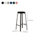 Modern Stackable Armless Counter Stool Iron Bar Stool with Cushion and Pedal for Cafe Clearhalo 'Bar Furniture' 'Bar Stools' 'bar_stools' 'furn' 'furn_bar_stools' 'Furniture' 'Kitchen & Dining Furniture' 6594403
