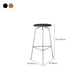 Modern Armless Backless Counter Stool Oak Wood Bar Stool with  Pedal for Cafe